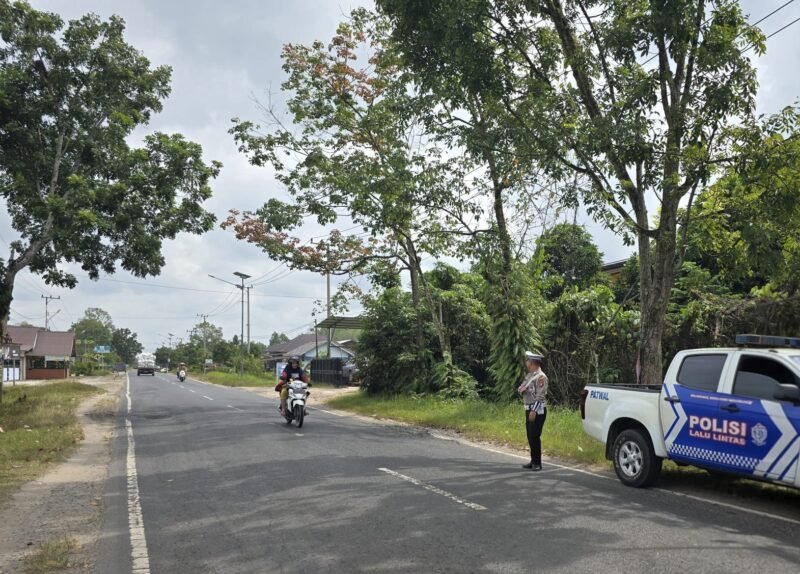 Satlantas Polres Pulang Pisau Patroli Titik Rawan Laka