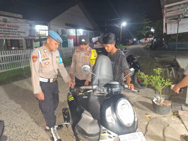 Polsek Kahayan Kuala giat KRYD berupa Patroli Kamtibmas guna Cegah Kriminalitas & Premanisme