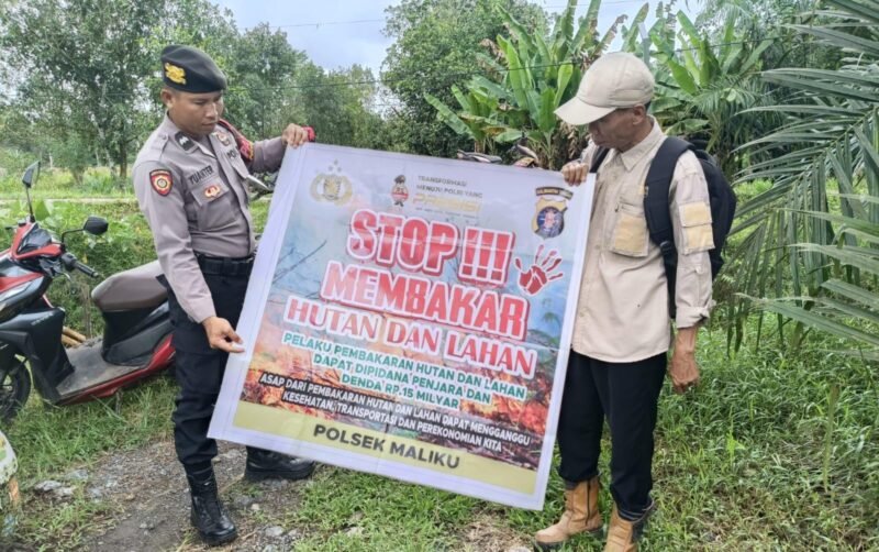 Mengantisipasi Karhutla, Ini Yang Dilakukan Personil Polsek Maliku