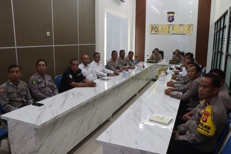 Mantapkan Kesiapan Ops Ketupat 2026, Kapolres Pulpis Ikuti Rakor Lintas Sektoral Bersama Kapolri