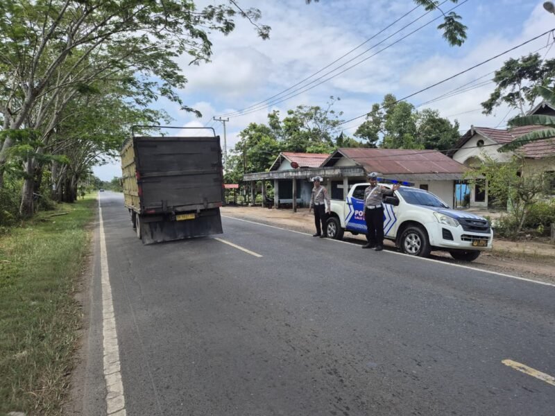 Patroli Daerah Rawan Kecelakaan Dan Pelanggaran Serta Imbauan Keselamatan Berkendara Oleh Sat Lantas Polres Pulang Pisau