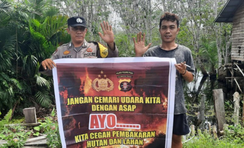 Cegah Karhutla, Sat Binmas Polres Pulang Pisau Ajak Warga Jaga Kelestarian Alam
