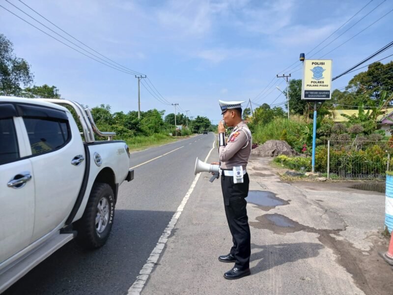 Dukung Kamseltibcarlantas Sat Lantas Polres Pulang Pisau Penling Penluh