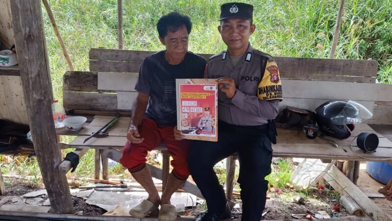 Personel Satbinmas Polres Pulang Pisau Tingkatkan Sosialisasi Layanan Call Center 110 dan Aplikasi Pengaduan