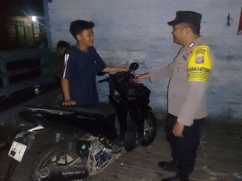 Polsek Kahayan Kuala giat KRYD berupa Patroli Kamtibmas guna Cegah Kriminalitas & Premanisme