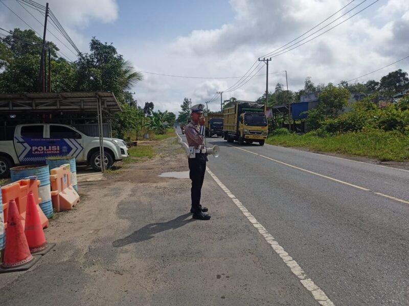 Penling di Jalur Ini, Sat Lantas Polres Pulang Pisau Ajak Masyarakat Tertib Berlalu Lintas