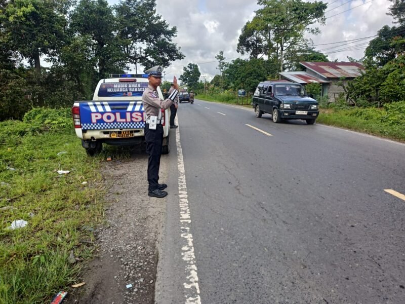 Satlantas Polres Pulang Pisau Gelar Patroli Lalu Lintas di Jalur Rawan untuk Antisipasi Kecelakaan