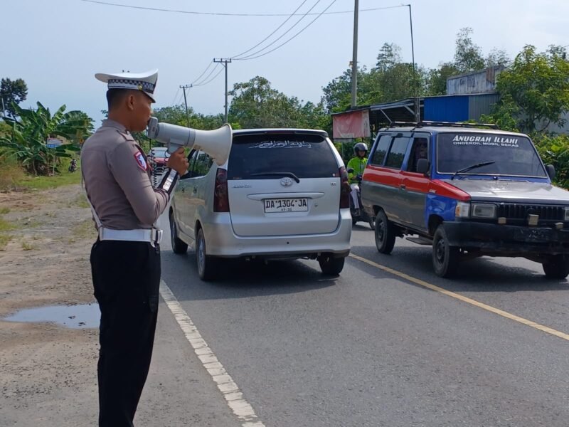 Himbau Kamseltibcarlantas, Satlantas Lakukan Penling di Kota Pulang Pisau