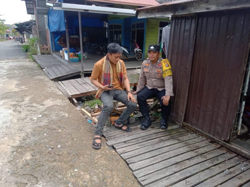 Polsek Kahayan Kuala melaksanakan giat Binluh himbauan tentang larangan Narkoba di wilayah kecamatan Kahayan Kuala