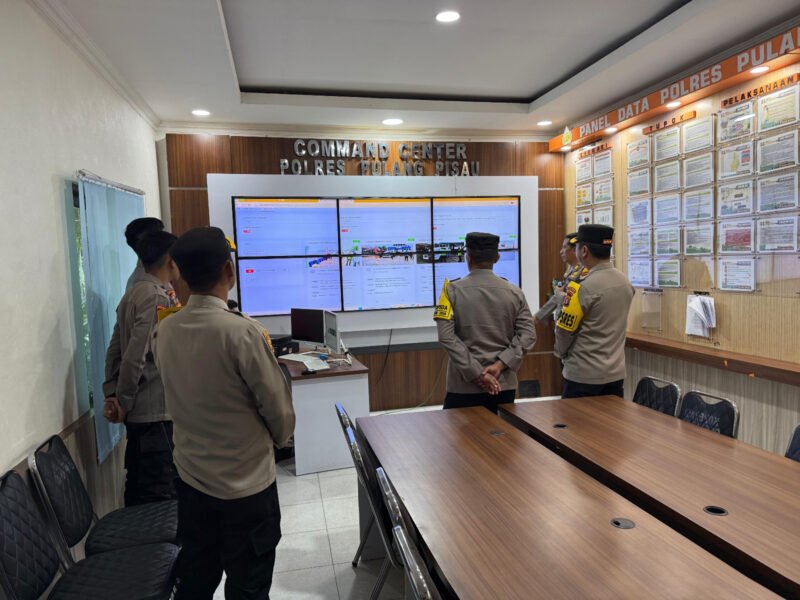 Pantau Arus Mudik Lewat Digital, Karo Ops Polda Kalteng Cek Command Center Polres Pulpis