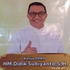 Foto ist : Ketua DPRD Batu, H.M. Didik Subiyanto,S.M.