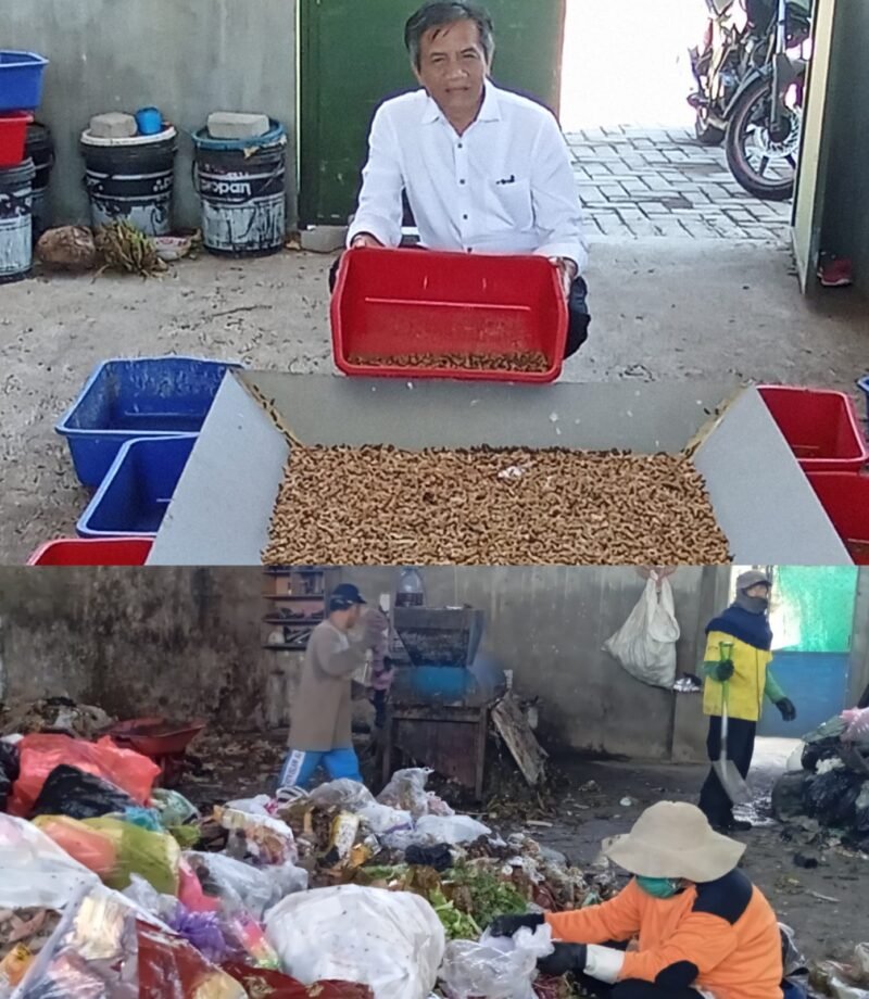 Foto ist: Kades Mojorejo Rujito bersama KSM Mojorejo Asri Sukses Maksimal kelola sampah hingga produksi magot.