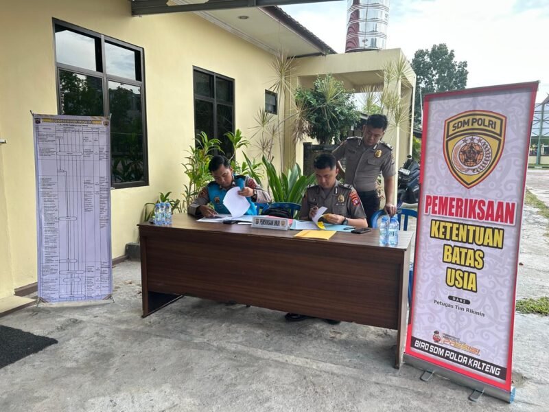 Kawal Masa Depan Polri, Bag SDM Polres Pulang Pisau Dampingi Casis Tamtama di Polda Kalteng