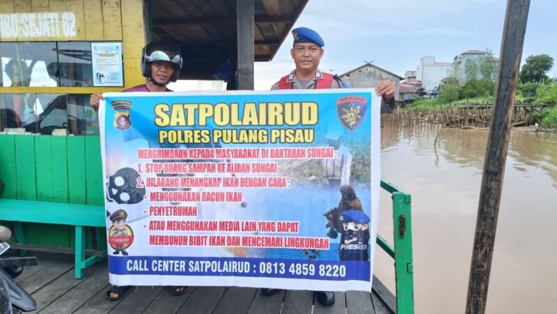 Jaga Ekosistem DAS Kahayan, Satpolairud Polres Pulang Pisau Gencarkan Patroli Dialogis