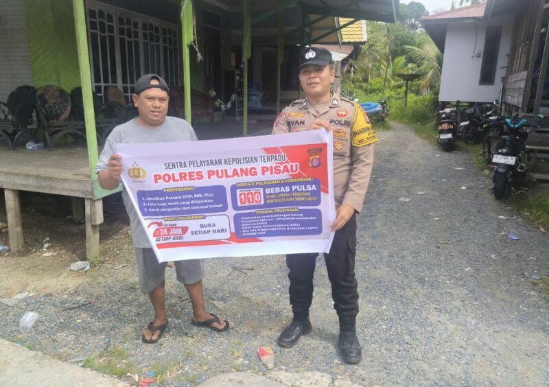 Polsek Banama Tingang Sosialisasikan Layanan 110 Polri kepada Masyarakat