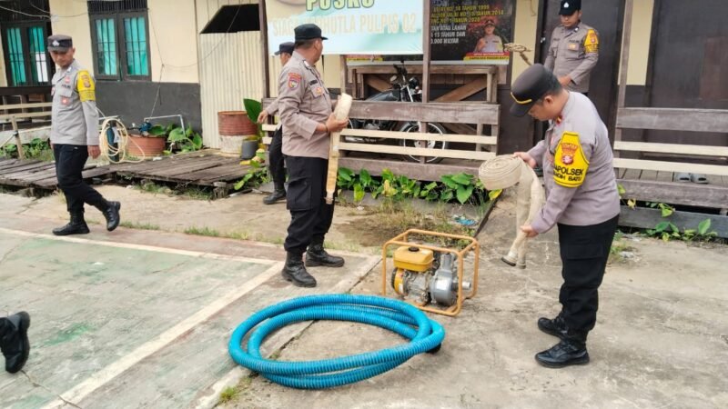 Antisipasi Karhutla, Polsek Pandih Batu Pastikan Personel dan Mesin Pemadam Siap Siaga