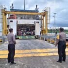 Amankan Kedatangan KMP Drajat Paciran, Polsek Kahayan Kuala Perketat Pengawasan di Pelabuhan Bahaur