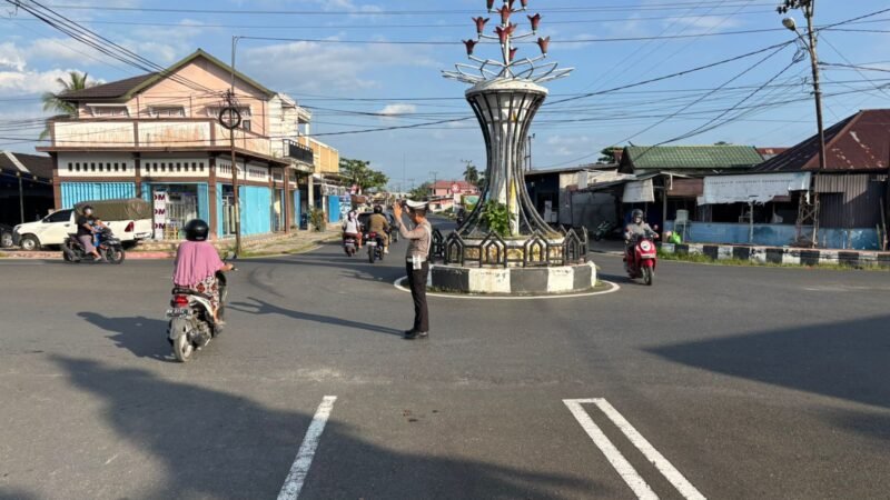 Satlantas Polres Pulang Pisau Gelar Gatur Pagi, Pastikan Kelancaran Arus Lalu Lintas di Titik Rawan