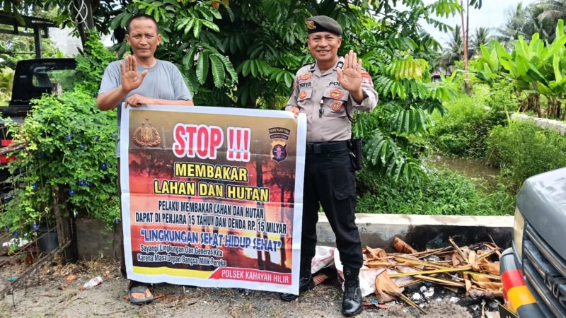 Cegah Karhutla, Polsek Kahayan Hilir Edukasi Warga Pulang Pisau Terkait Bahaya Bakar Lahan