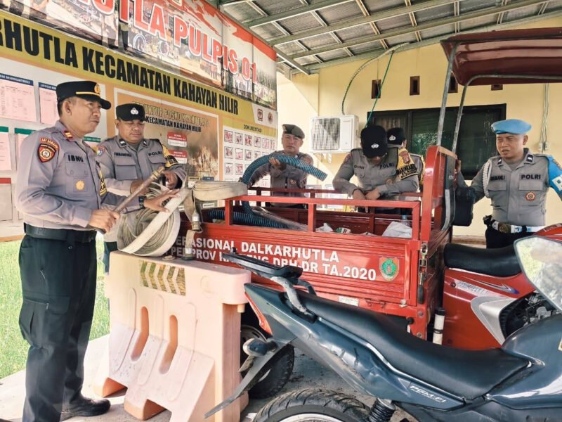 Polsek Kahayan Hilir Gelar Apel Siaga dan Cek Sarpras Antisipasi Karhutla