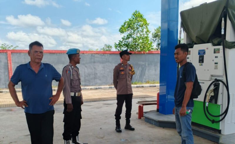 Patroli di SPBU Sebangau Kuala, Polisi Pastikan Keamanan Titik Keramaian