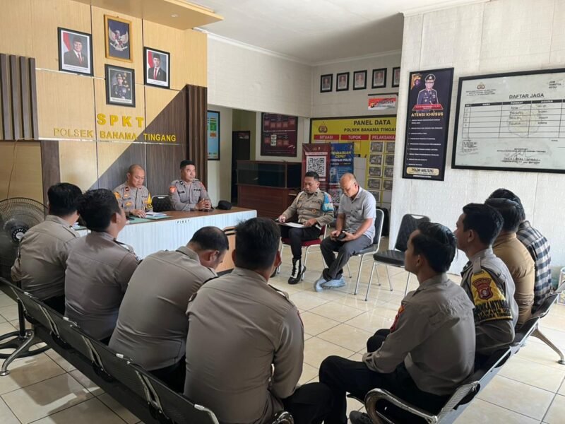 Polsek Banama Tingang Gelar Anev Mingguan, Fokus Antisipasi Karhutla