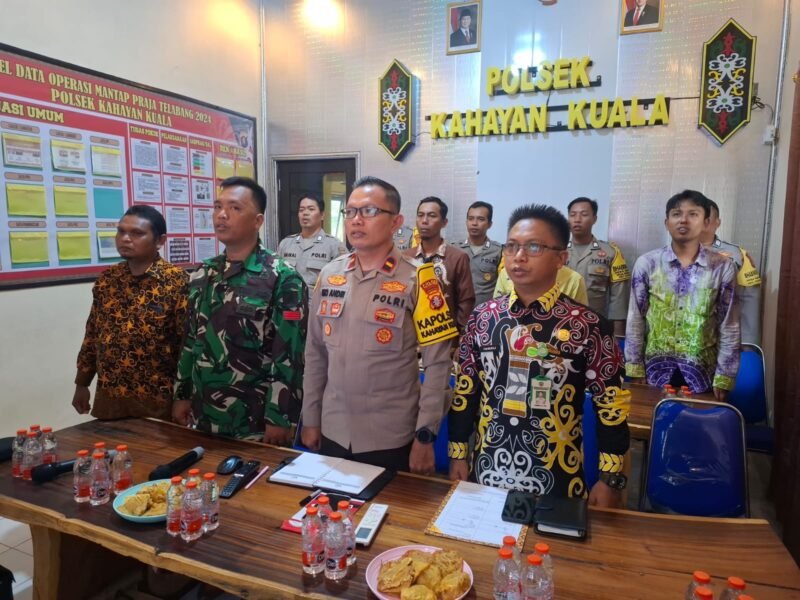 Sinergi Lintas Sektoral, Polsek Kahayan Kuala Ikuti Arahan Kapolda Kalteng Terkait Karhutla