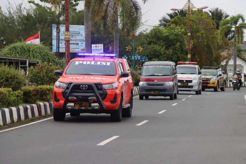 Peringati May Day, Polres Pulang Pisau Gelar Patroli Skala Besar R2 dan R4