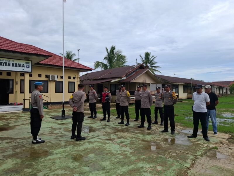 Polsek Kahayan Kuala Gelar Apel Siaga Peringati Hari Buruh Nasional