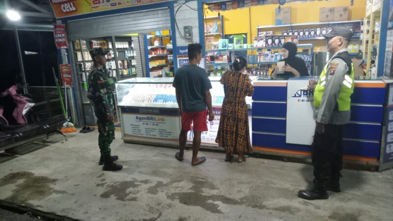 Sinergi TNI-Polri di Kahayan Kuala Gelar Patroli Malam Cegah Kriminalitas
