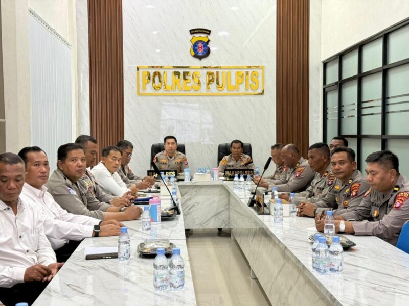 Kapolres Pulang Pisau Ikuti Vicon Anev dan Rakor Program Ketahanan Pangan