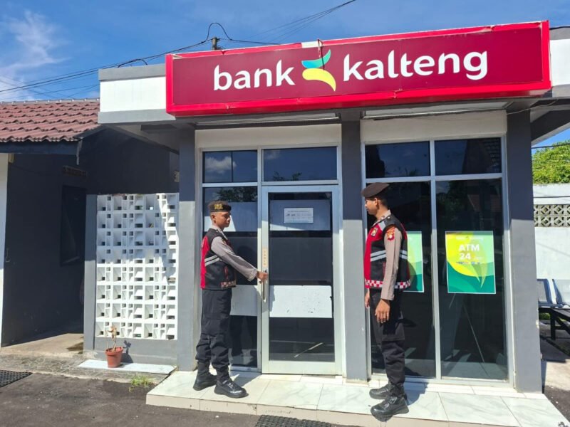 Tingkatkan Keamanan Objek Vital, Satsamapta Polres Pulang Pisau Patroli ke Perbankan