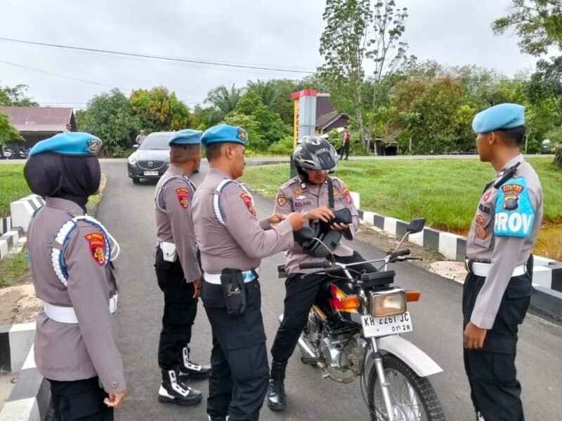 Perketat Kedisiplinan, Sipropam Polres Pulang Pisau Gelar Gaktibplin Kendaraan