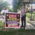 Polsek Kahayan Hilir Ajak Warga Cegah Karhutla Melalui Sosialisasi Spanduk