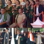 Foto ist: Kades Wiweko ,Sekdes Supriono sedang mengikuti proses doa bersama.