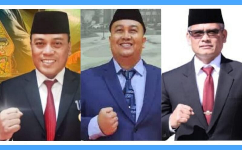 Foto ist: Kandidat Sekda Batu, kiri Drs Arief As Siddiq, Ir.Alfi Nurhidayat, Mohammad Nur Adim.