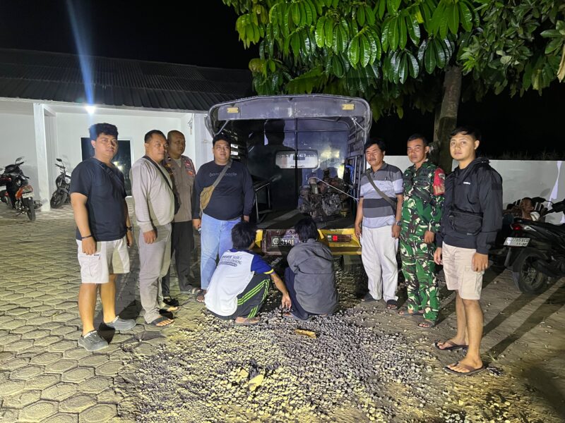 Polsek Ngronggot bersama Unit Resmob Satreskrim Polres Nganjuk berhasil mengungkap kasus pencurian mesin diesel (Foto: Redaksi)