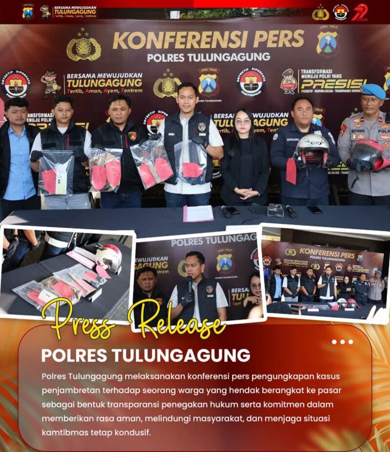 Foto: Resmob Macan Agung Polres Tulungagung Ringkus Komplotan Jambret Spesialis, Terungkap 20 TKP di Tulungagung