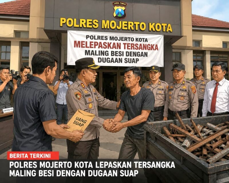 Foto: Dugaan praktik tangkap lepas kembali menjadi sorotan di wilayah hukum Polres Mojokerto Kota.
