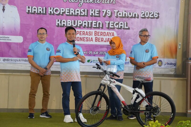 Foto: Pemerintah Kabupaten Tegal memperingati Hari Ulang Tahun (HUT) Koperasi ke-79 Tingkat Kabupaten Tegal di Pendopo Amangkurat, Sabtu (25/07/2026)
