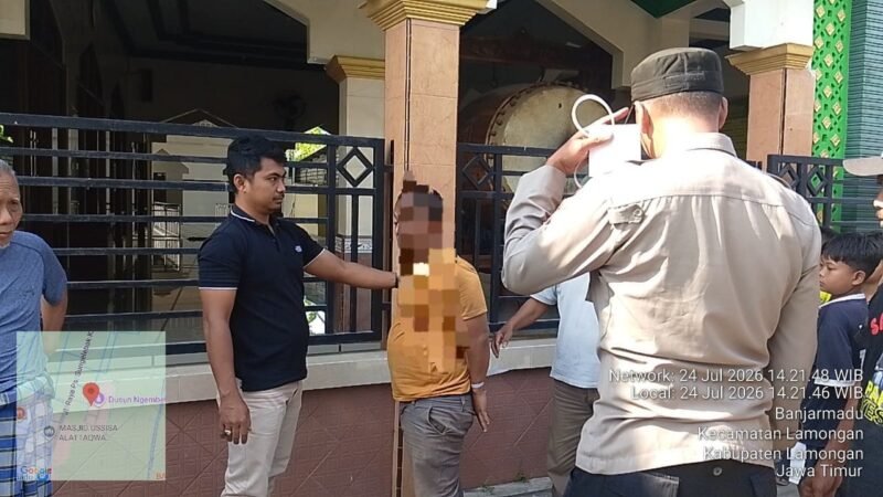 Foto: Polsek Karanggeneng Tangkap Pencuri Kotak Amal Masjid Pelaku di Amankan