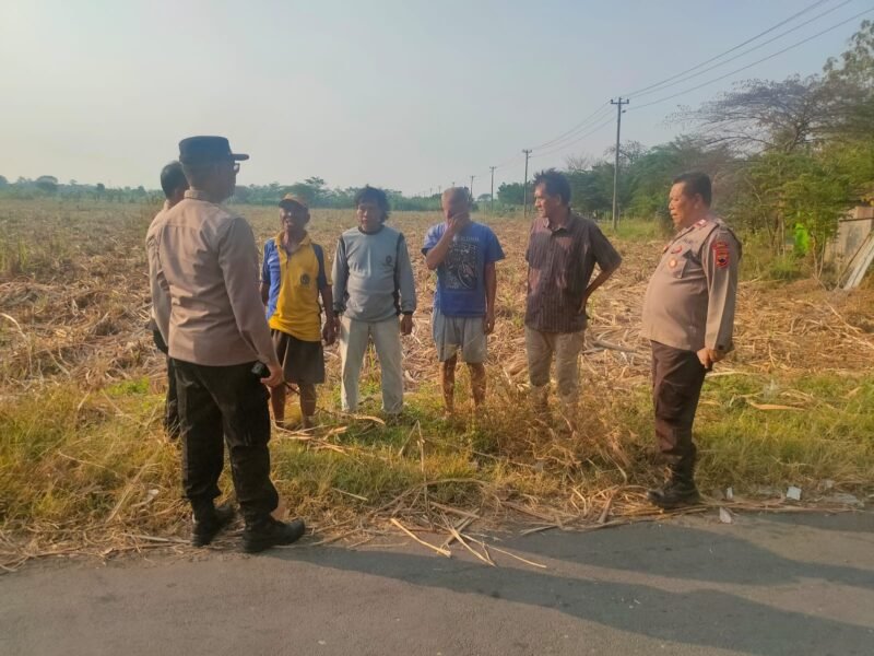 Polsek Lebaksiu Gencarkan Edukasi Pencegahan Kebakaran Lahan Tebu Saat Musim Kemarau