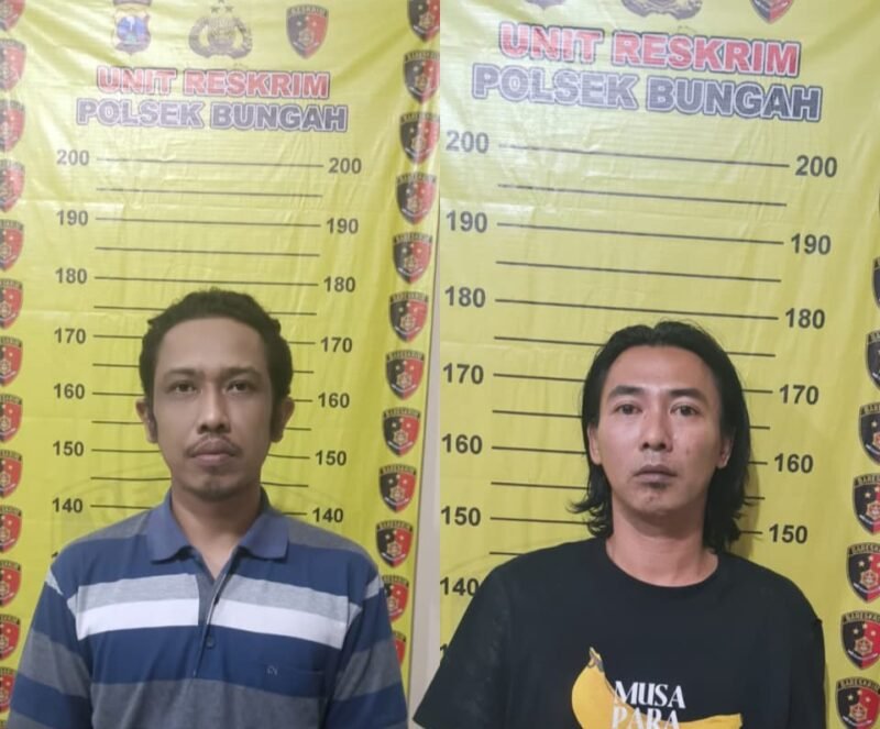 FOTO: Dua Pelaku Penggelapan Mobil Sewaan Diamankan Unit Reskrim Polsek Bungah, Satu Orang Masih Dalam Pencarian