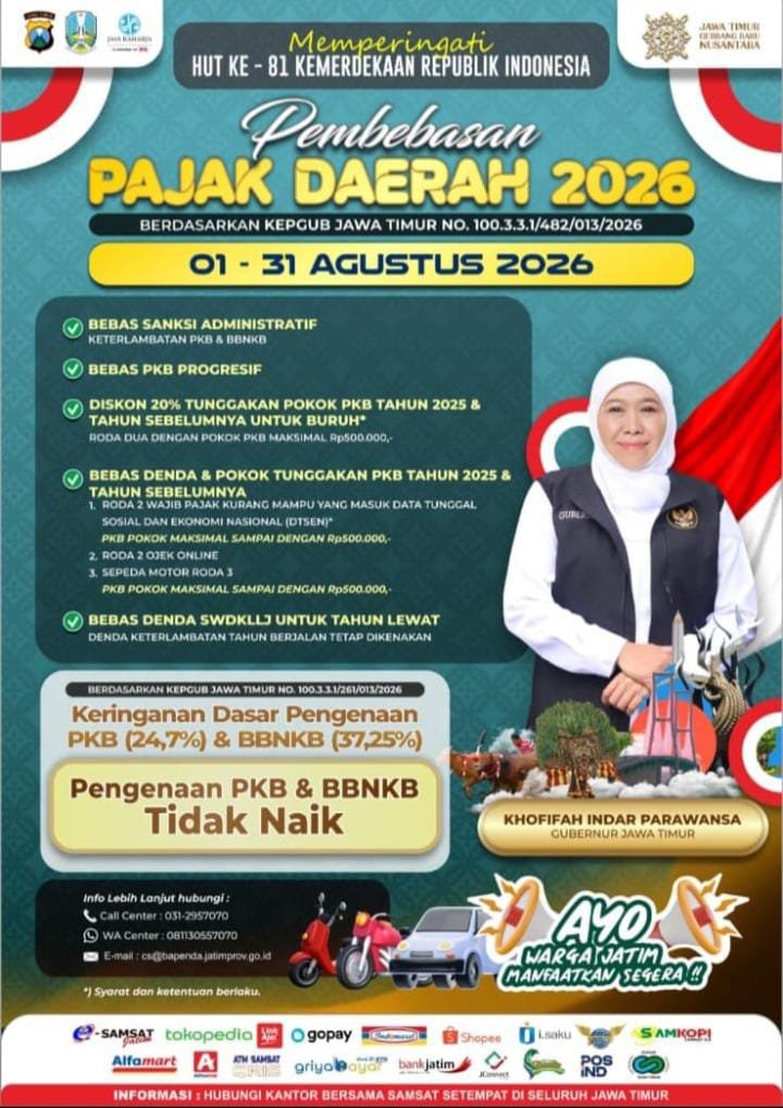 FOTO: HUT ke-81 RI, Jatim Gebrak Agustus Pemutihan Pajak dan Kepastian