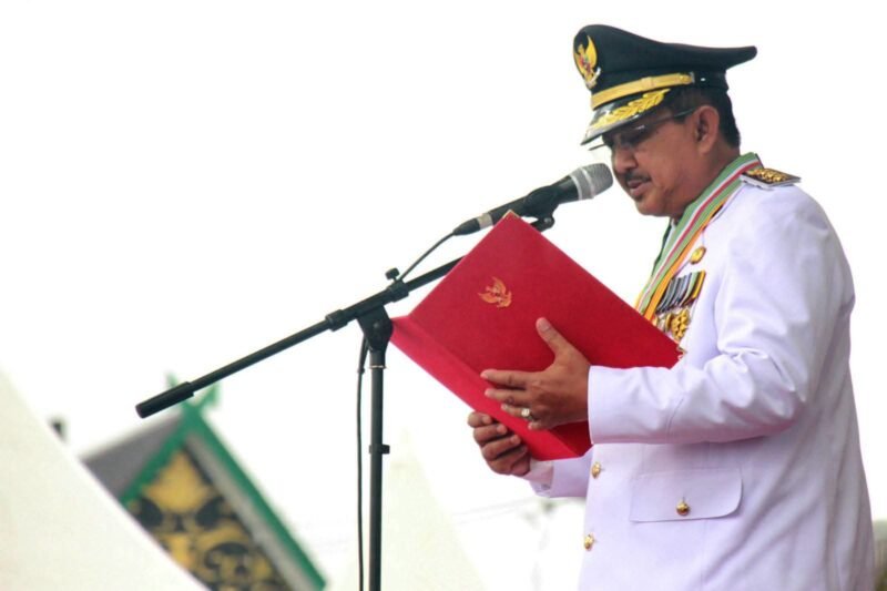 Bupati Tanjung Jabung Barat, Inspektur Upacara Peringati HUT ke-81 Kemerdekaan RI