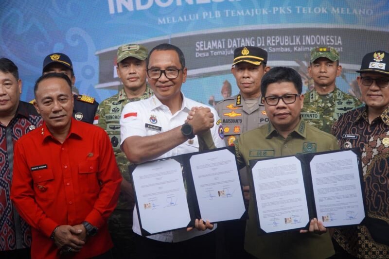 Dandim 1208/Sbs dan Danrem 121/Abw Bersama Forkopimda Sambas Dampingi Sekretaris BNPP RI, Reaktivasi PLB Temajuk - Teluk Melano