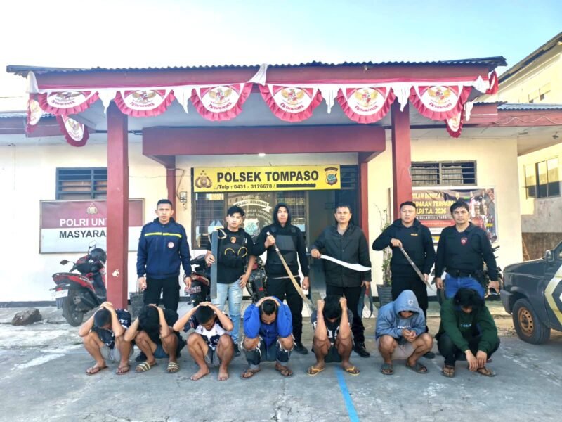 Polsek Tompaso Res Minahasa, Sikat Tuntas Pelaku Teror Senjata Tajam Depan SLA