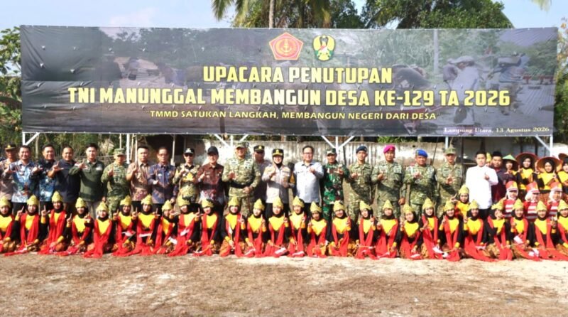 FOTO: TMMD ke-129 Ditutup, Kapolres Lampung Utara