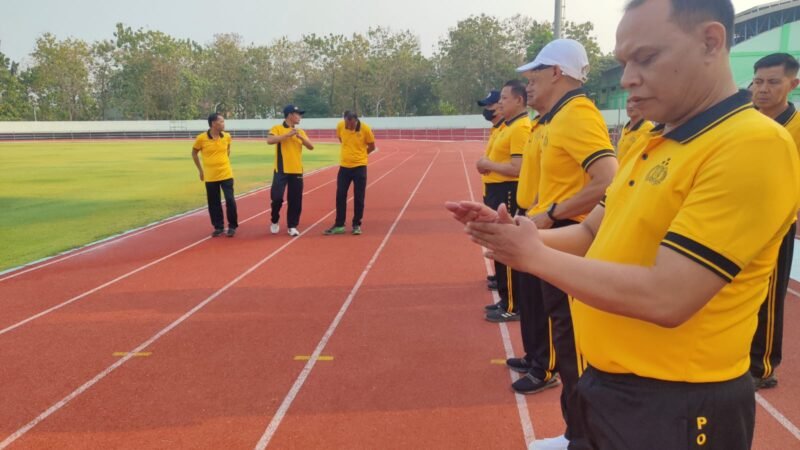 foto: Personel Polres Tegal mengikuti Tes Kesamaptaan Jasmani Periodik Semester II Tahun Anggaran 2026 di GOR Trisanja Slawi, Jumat 11/9/2026 TargetNews.ID/Istimewah