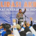 Foto: Kapolri Jenderal Polisi Listyo Sigit Prabowo saat menghadiri Konsolidasi Akbar FSPMI di Kawasan Industri MM2100, Kabupaten Bekasi, Jawa Barat, Jumat (11/9/2026). Dalam kesempatan tersebut, Kapolri menegaskan pentingnya stabilitas keamanan dan hubungan industrial yang harmonis untuk menciptakan iklim investasi yang kondusif TargetNews.ID/Istimewah